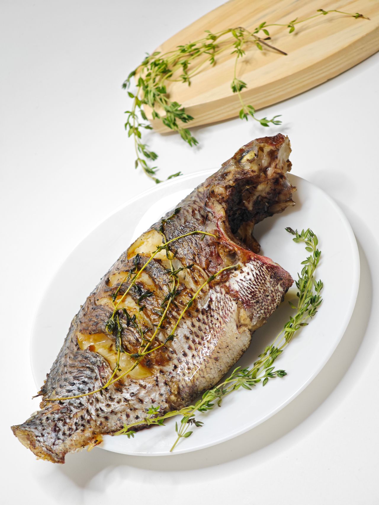 grilled whole snapper