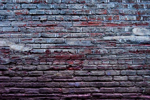 무료 갈색과 회색 벽돌 벽 스톡 사진