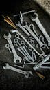 Collection of Vintage Wrenches and Screws
