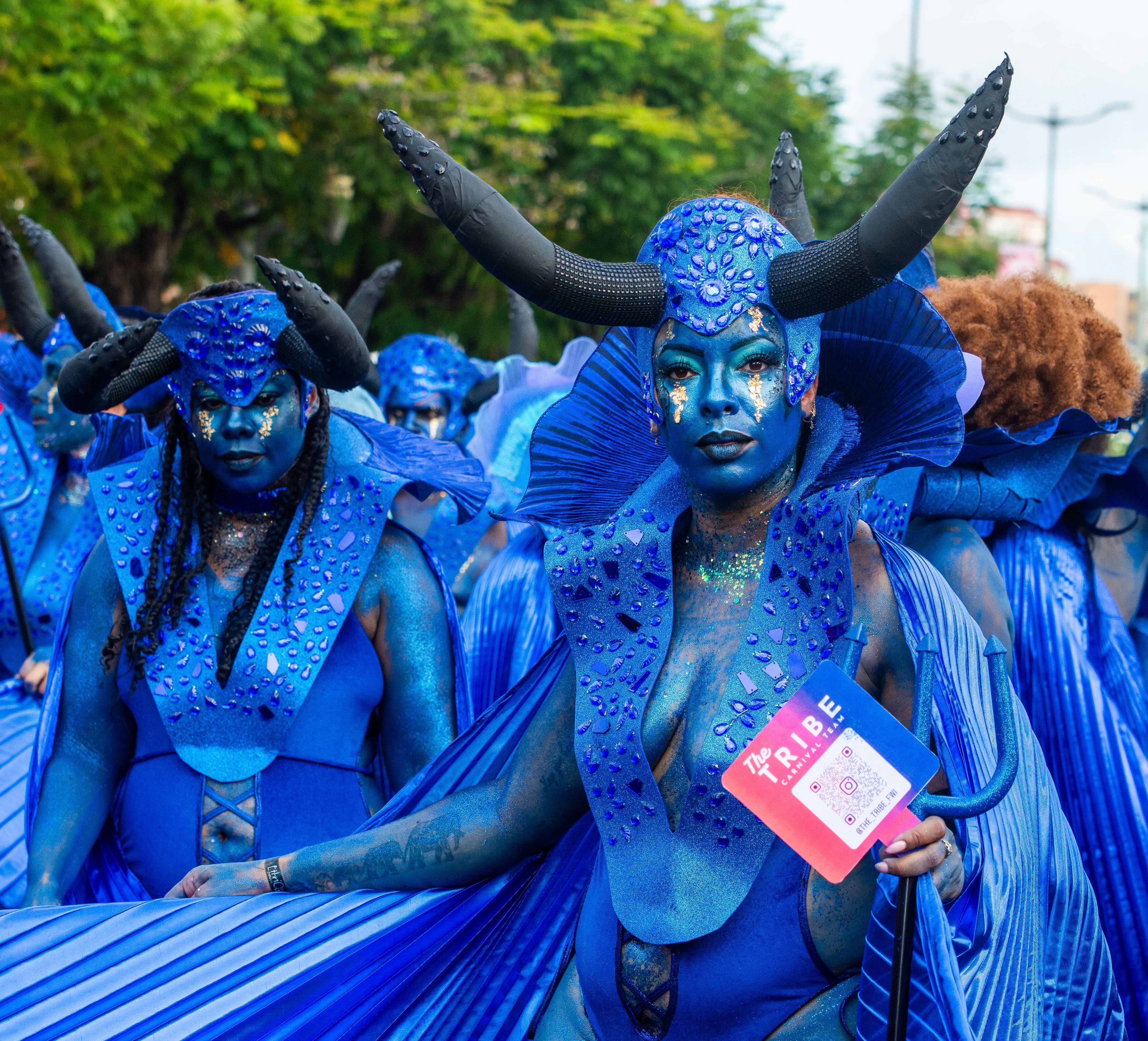 Insane colorful street parade crowd