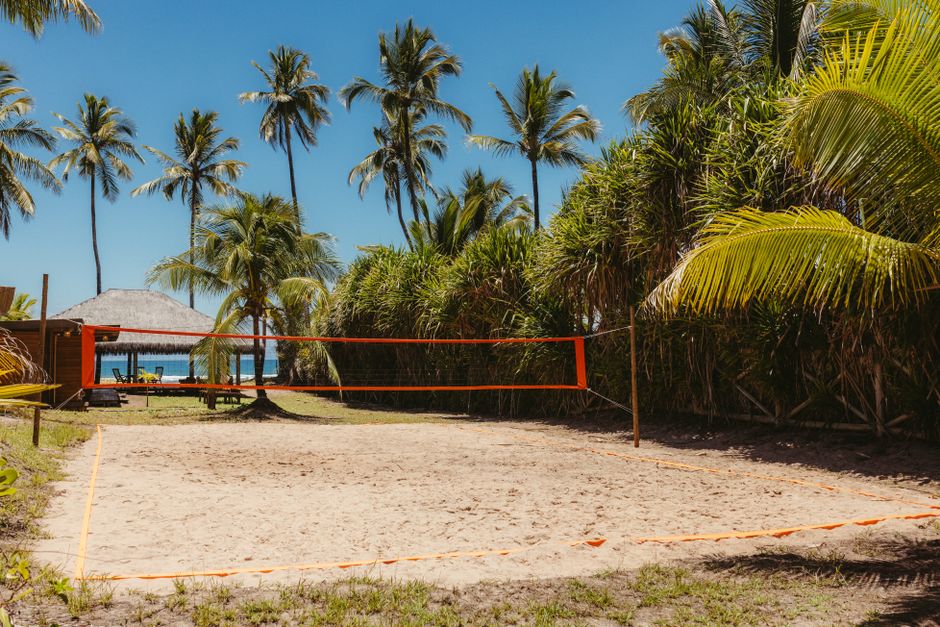 outdoor volleyball court backyard