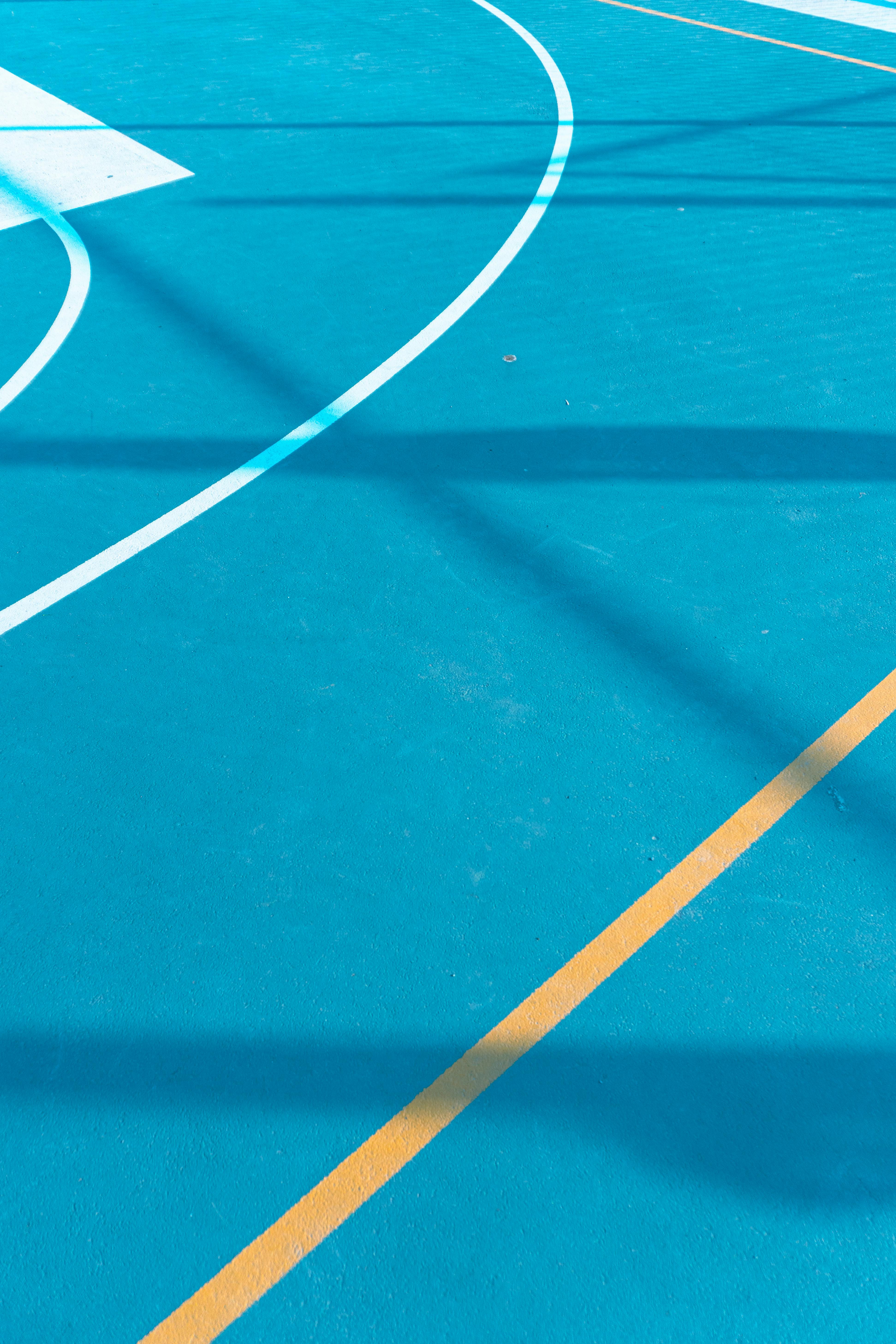 Free Colorful geometric lines on an outdoor sports court in İstanbul. Stock Photo