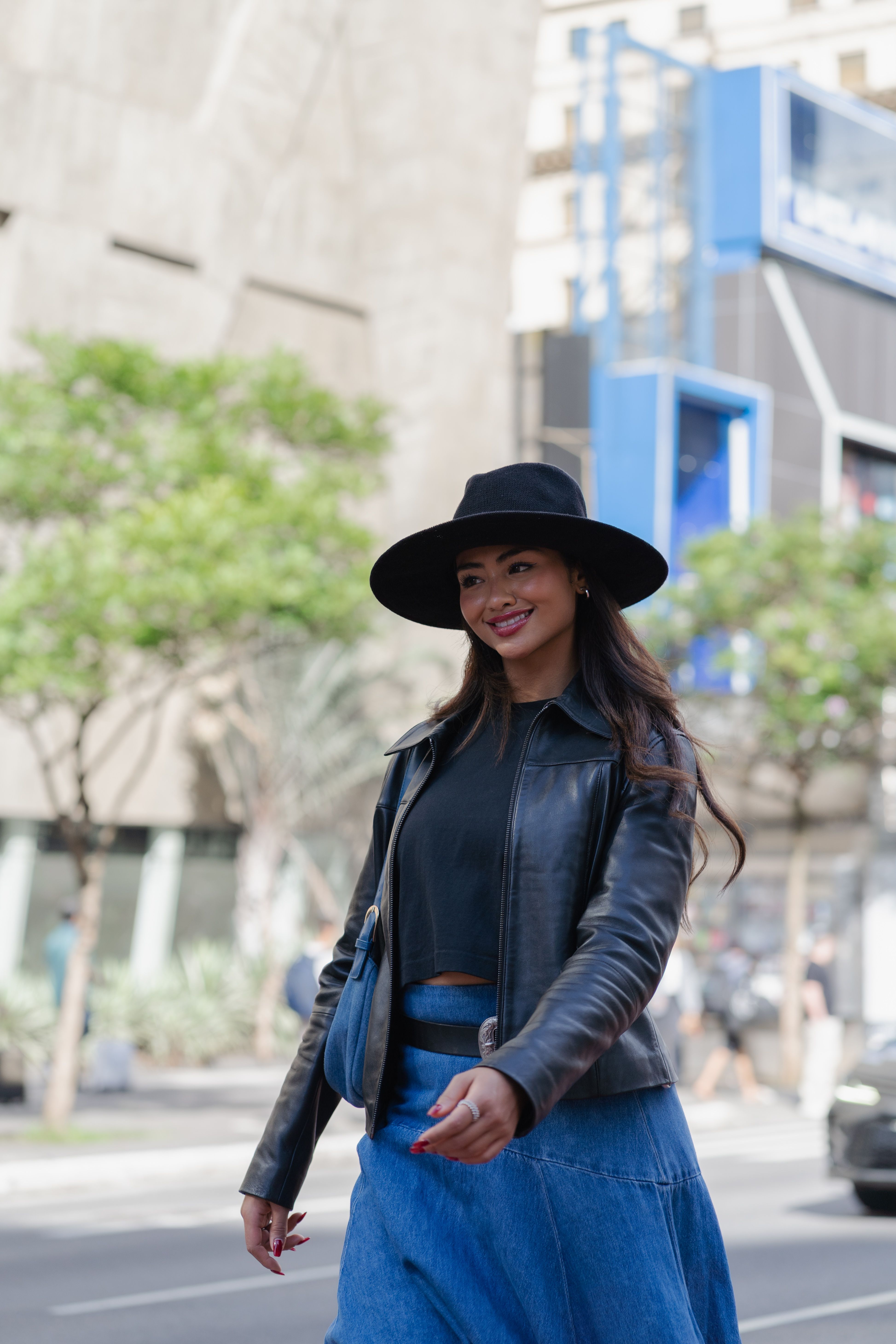 Saia Jeans Longa