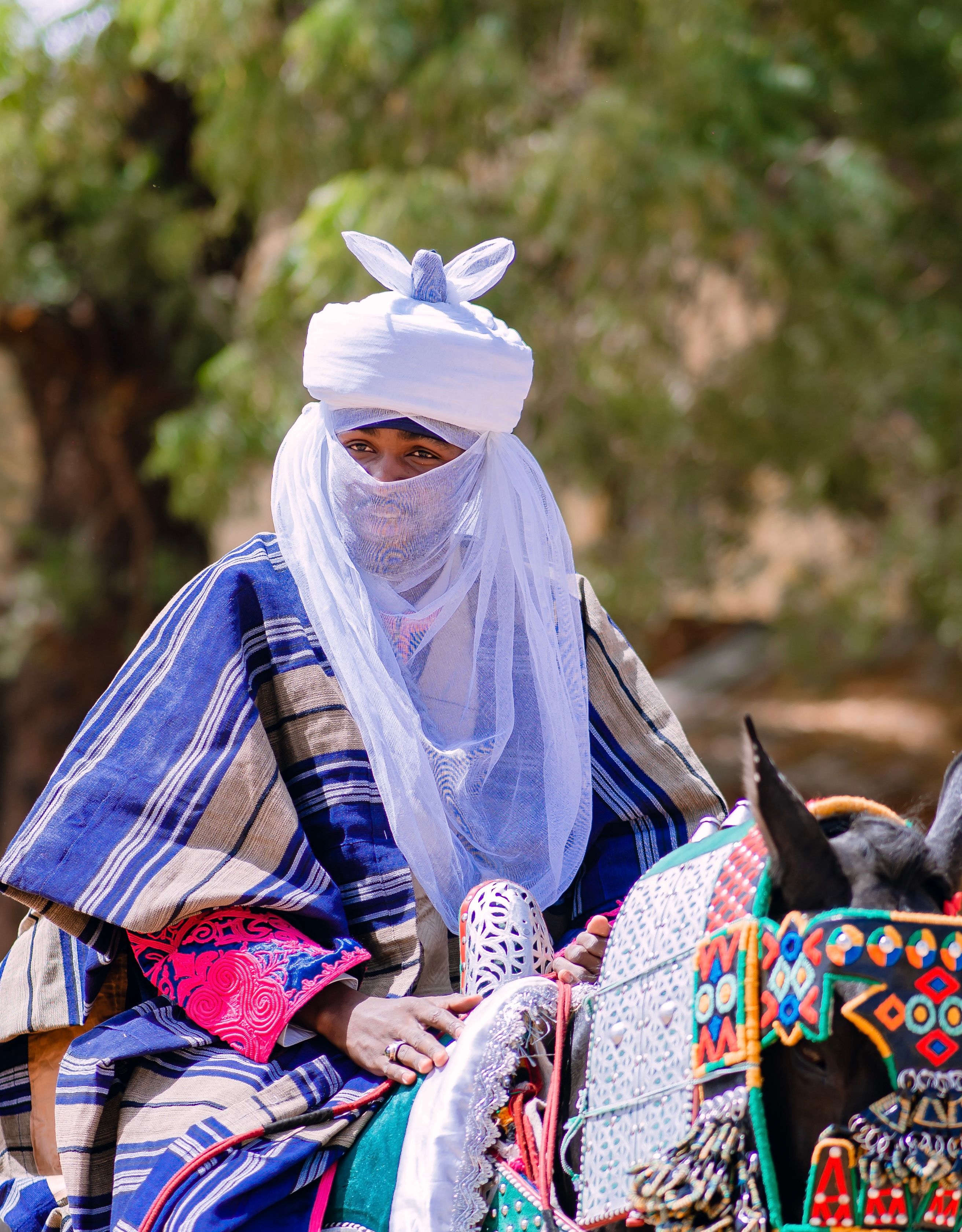 Cultural Portrait of a Traditional Nigerian Rider · Free Stock Photo