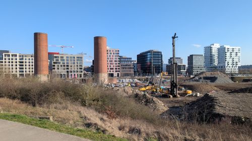 Free stock photo of cityscape, constructioncrane, industrial conversion Stock Photo