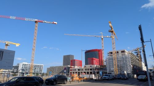 Free stock photo of changing city, cityscape, constructions cranes Stock Photo