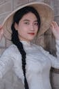 Portrait of Woman in Traditional Vietnamese Attire