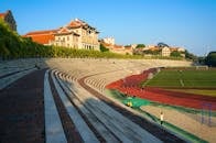 Expansive Track and Field in School Campus