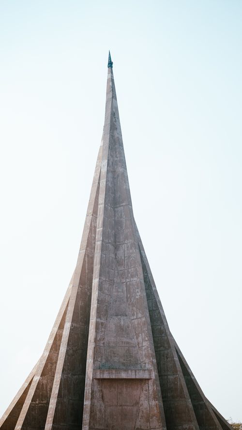 Free Close-up of the National Martyrs' Memorial in Bangladesh under clear sky. Stock Photo