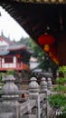 Traditional Asian Architecture with Lanterns