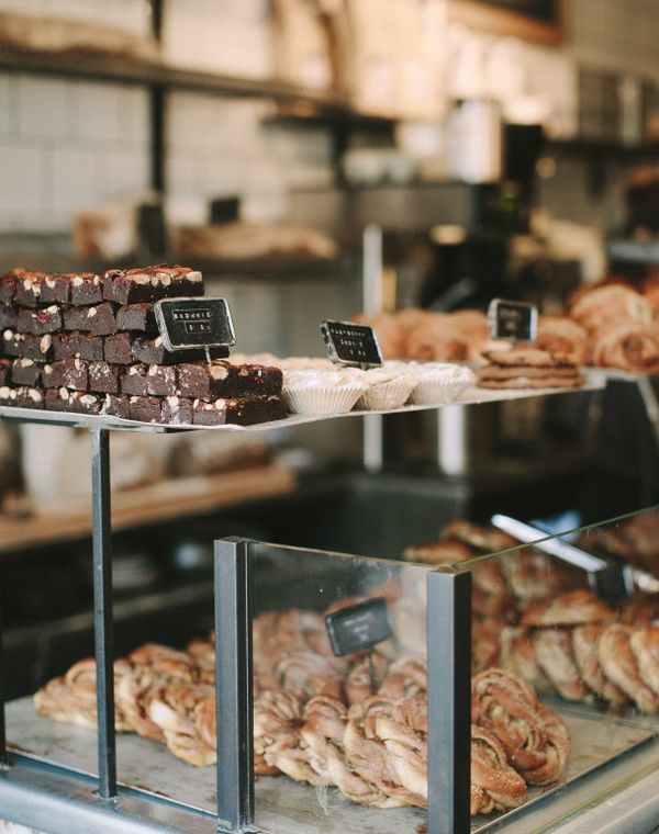 Pastries in the counter display