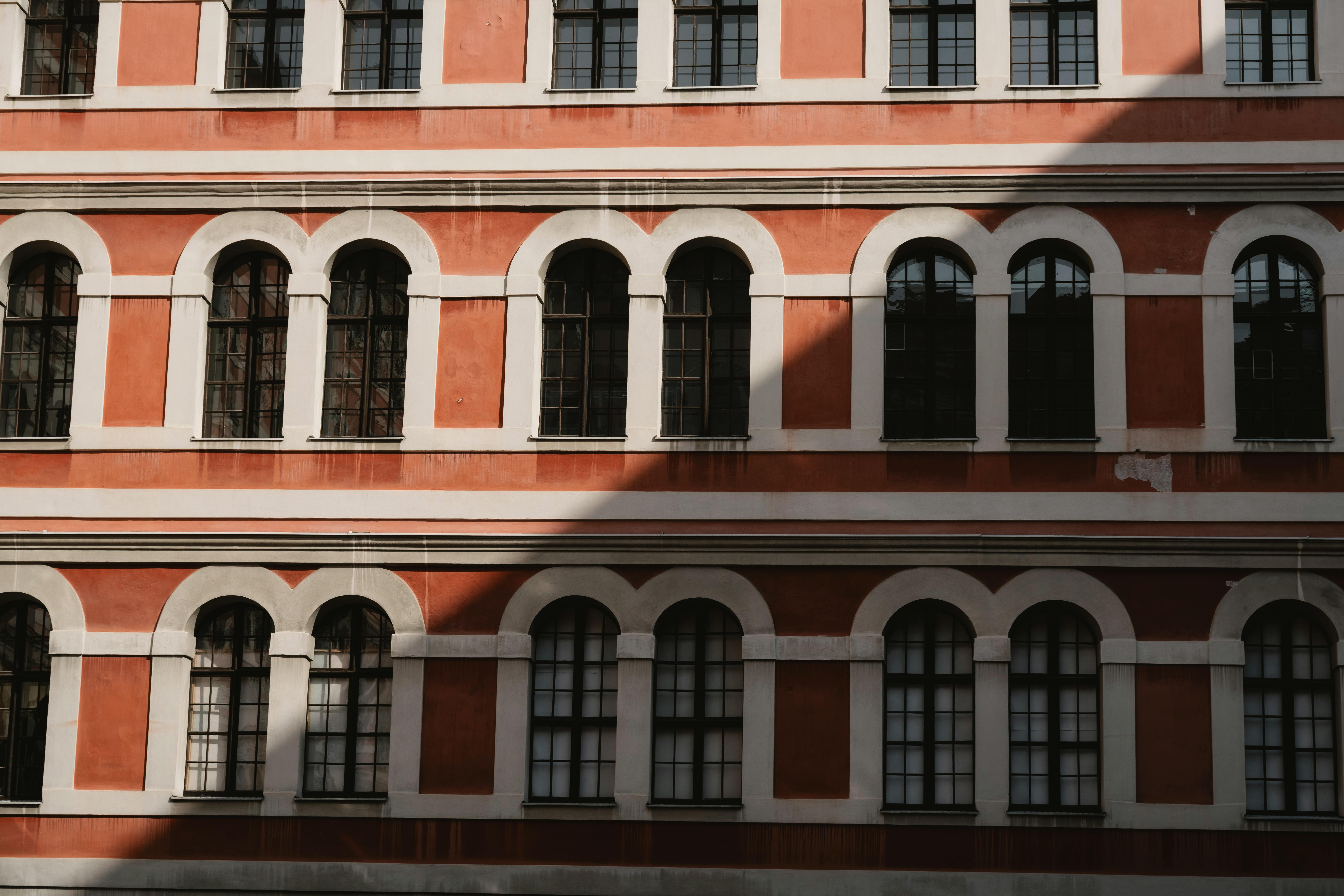 Free stock photo of 4k, arched windows, architectural photography Stock Photo