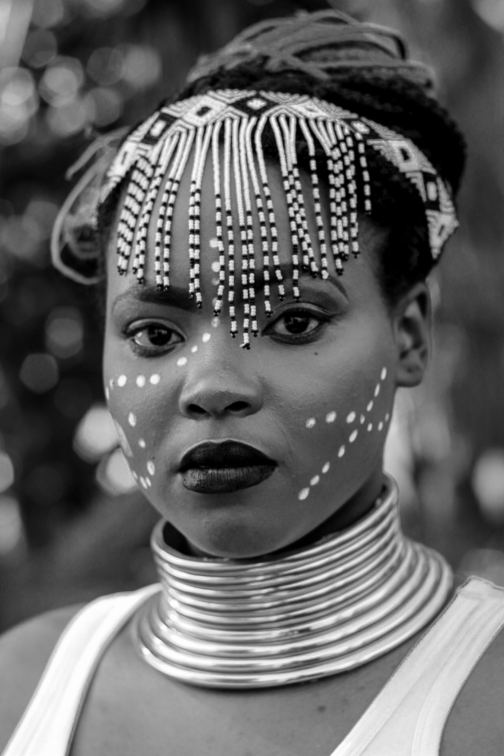 Black and White Portrait of Traditional African Woman · Free Stock Photo