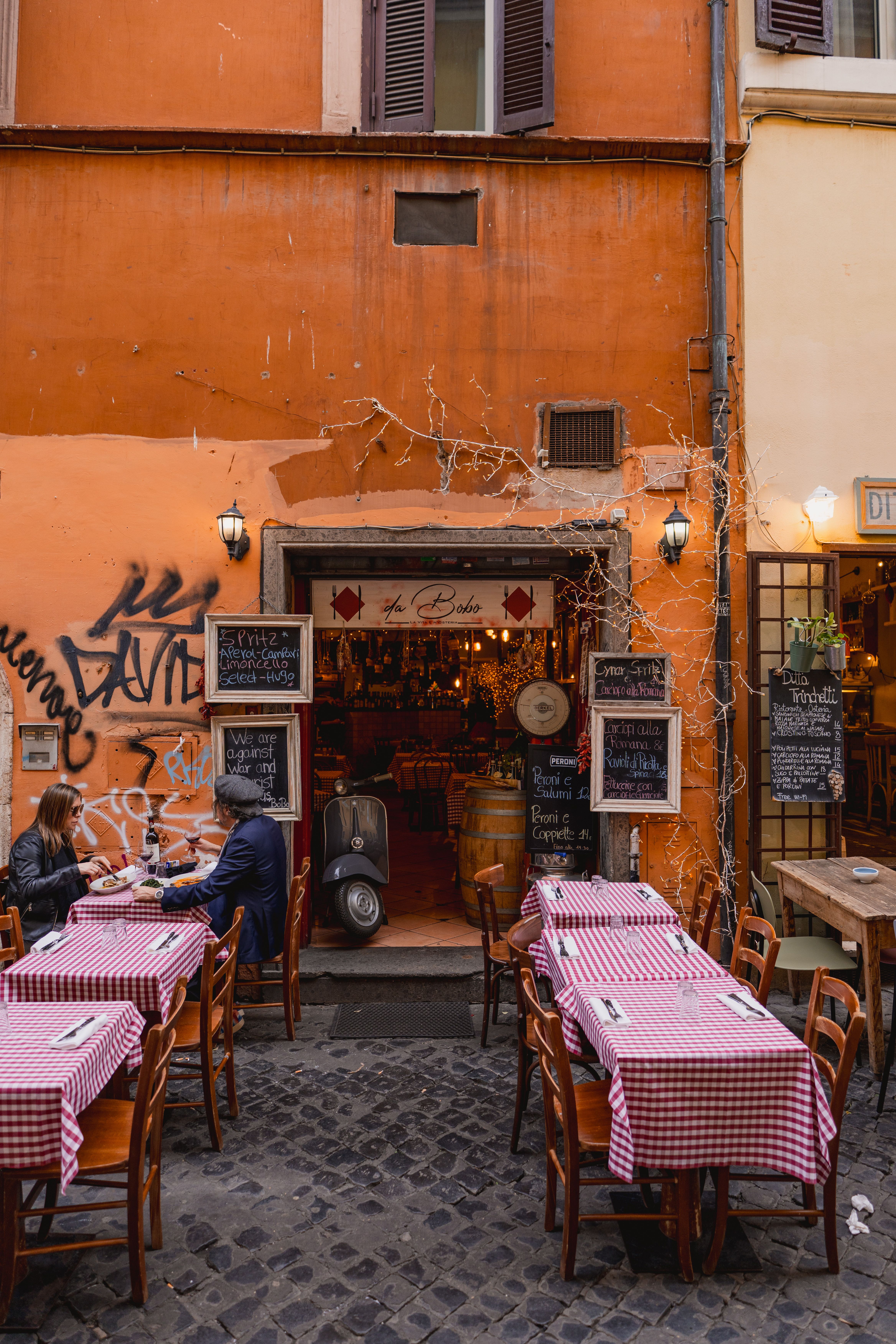 Cozy Italian Street Cafe with Outdoor Seating · Free Stock Photo