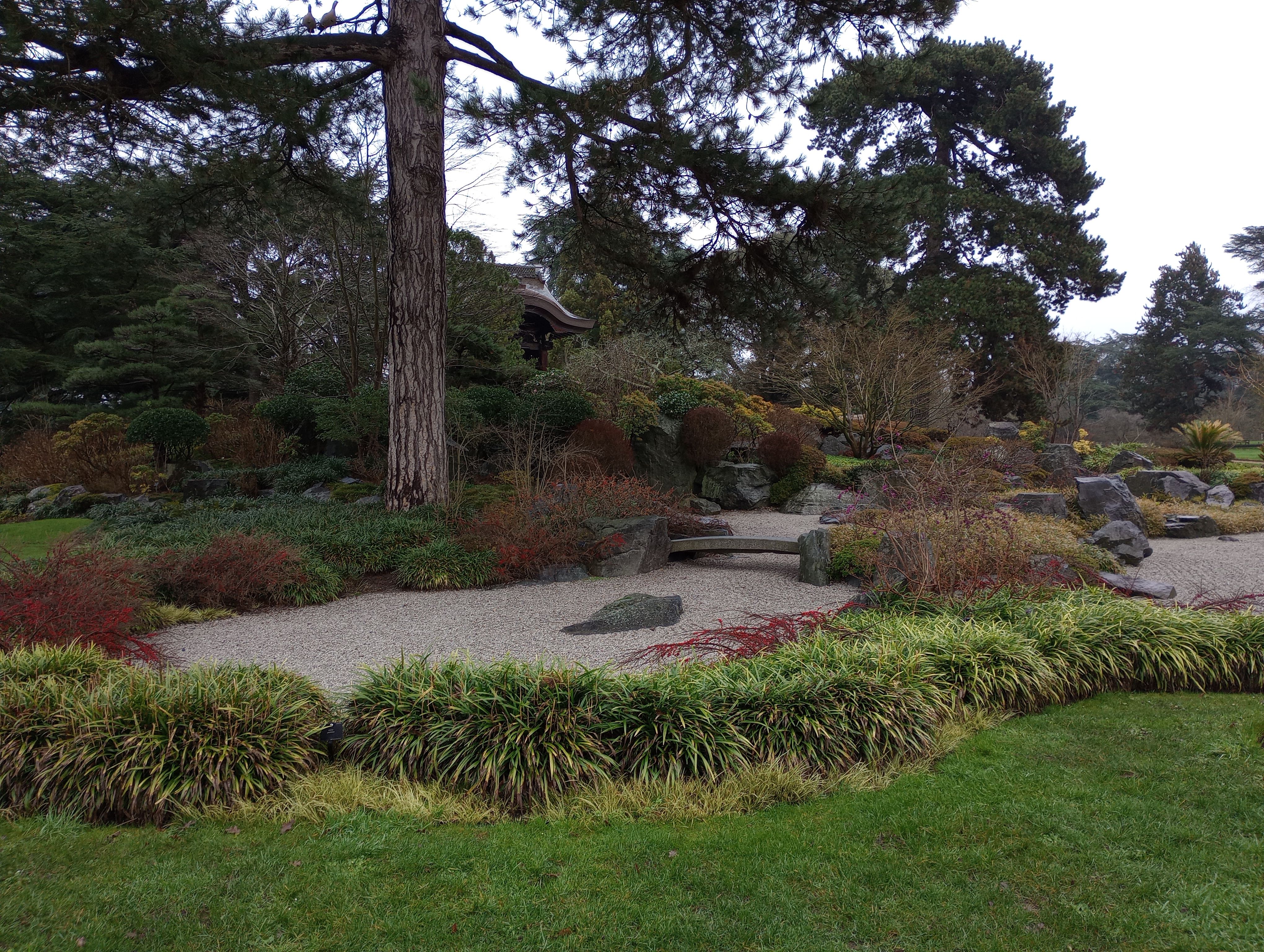 Garden pathway winding through carefully designed landscape