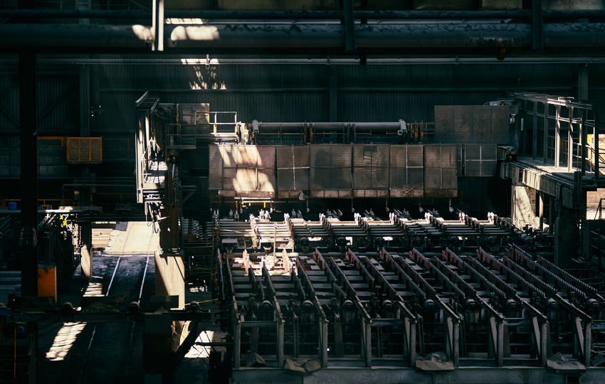 Industrial factory interior with machinery — representative real photograph, not an ESPC project