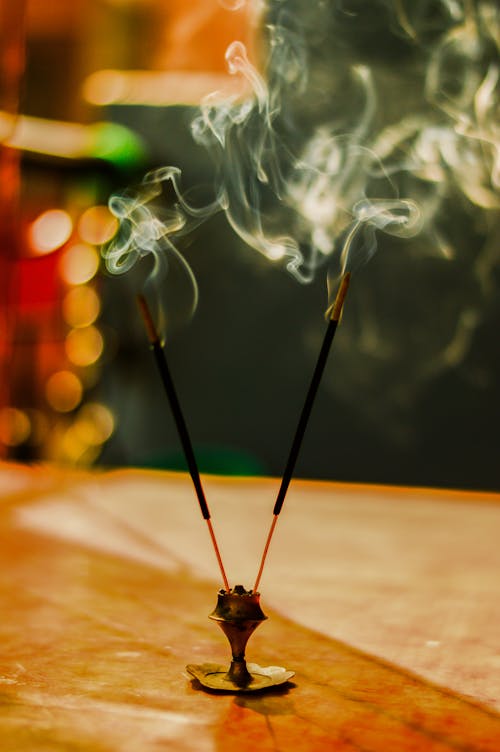 Free Close-up Photograph of a Lit Incense Stock Photo