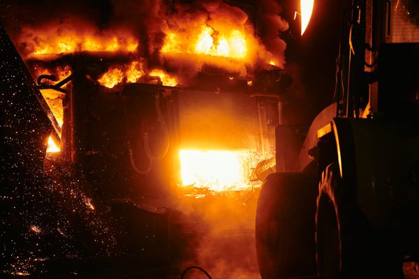 Furnace mouth glowing in a steel plant — Willians Huerta on Pexels