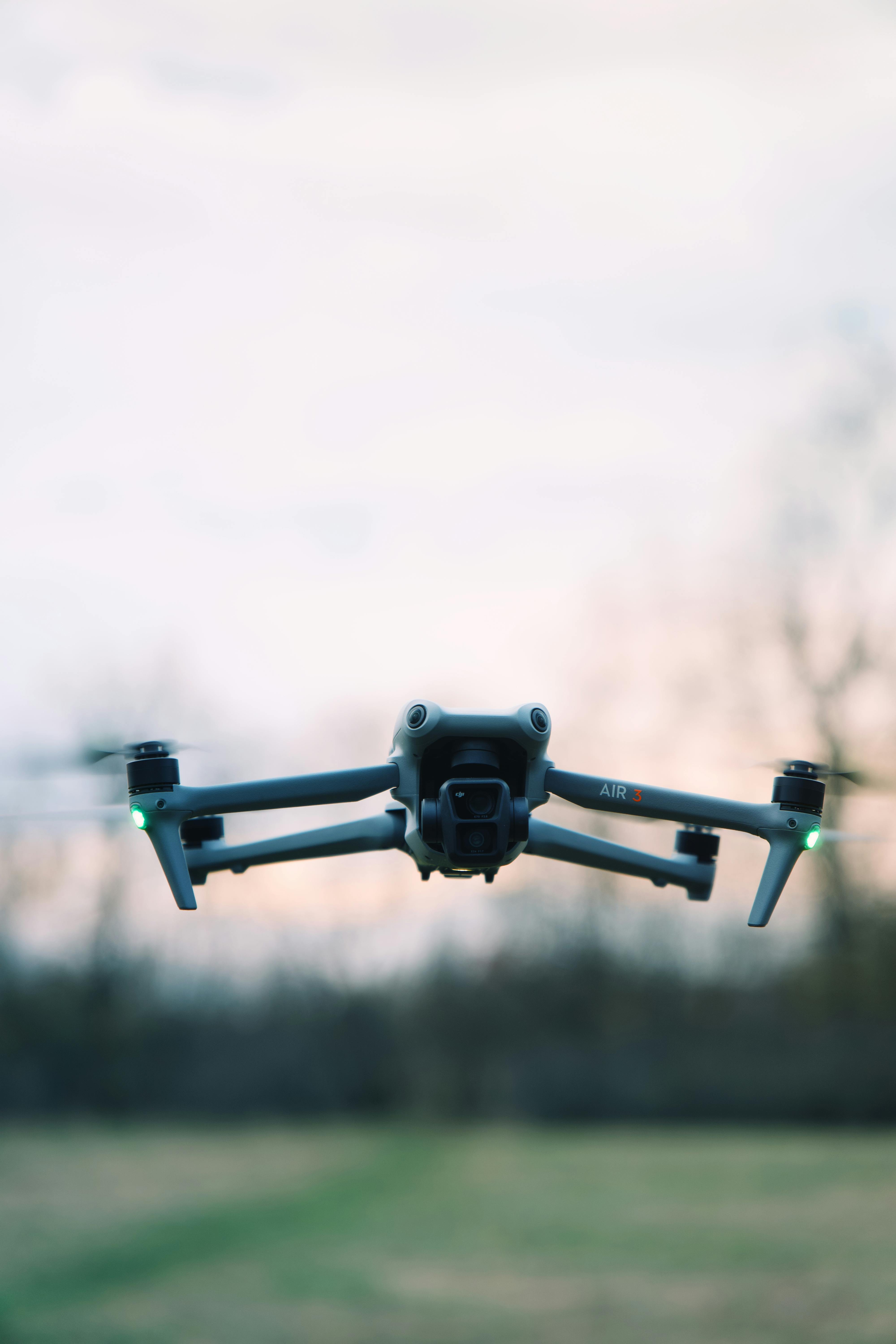 Drone Flying Outdoors at Sunset