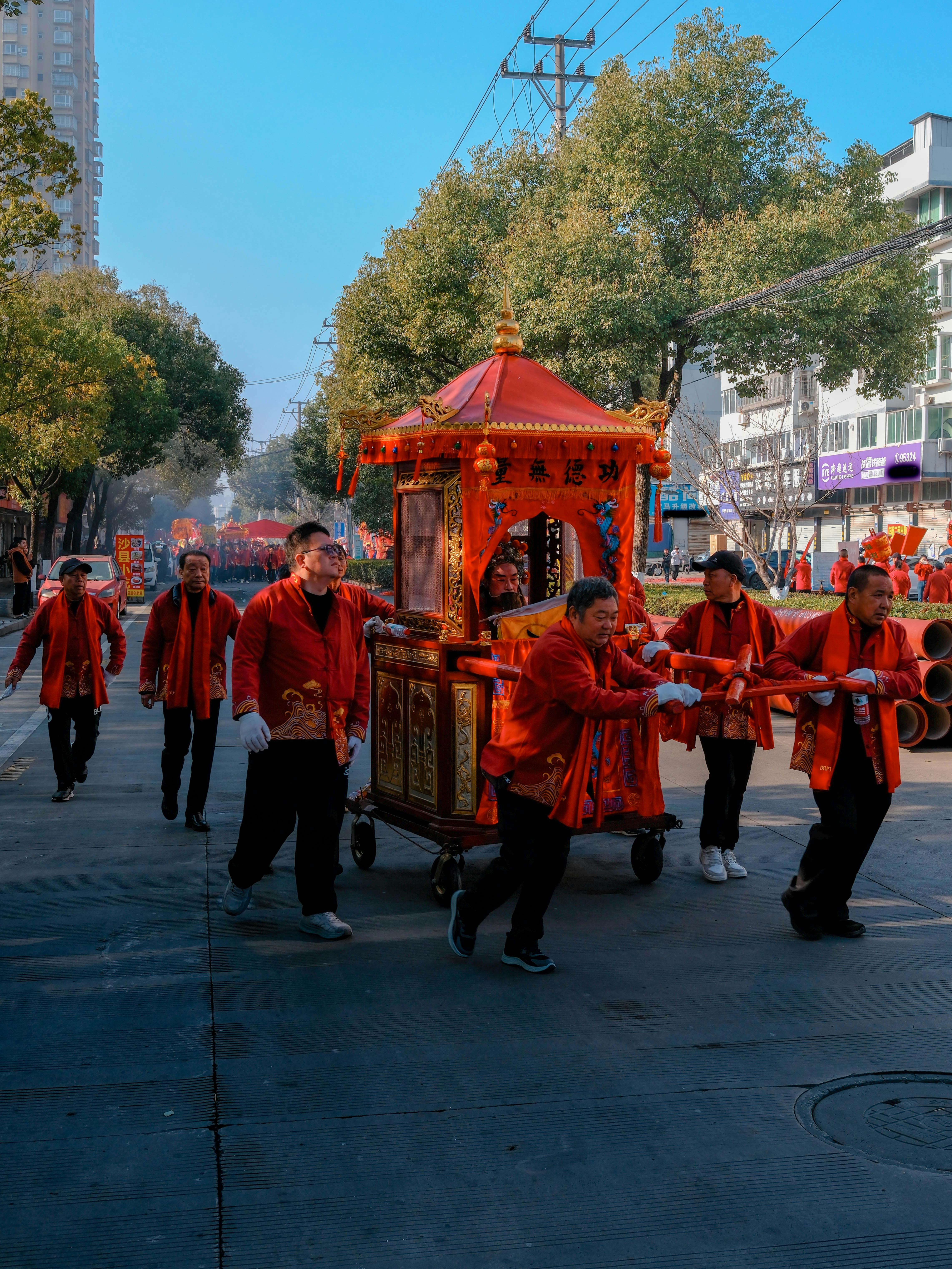 Traditional Festival Parade with Vibrant Costumes