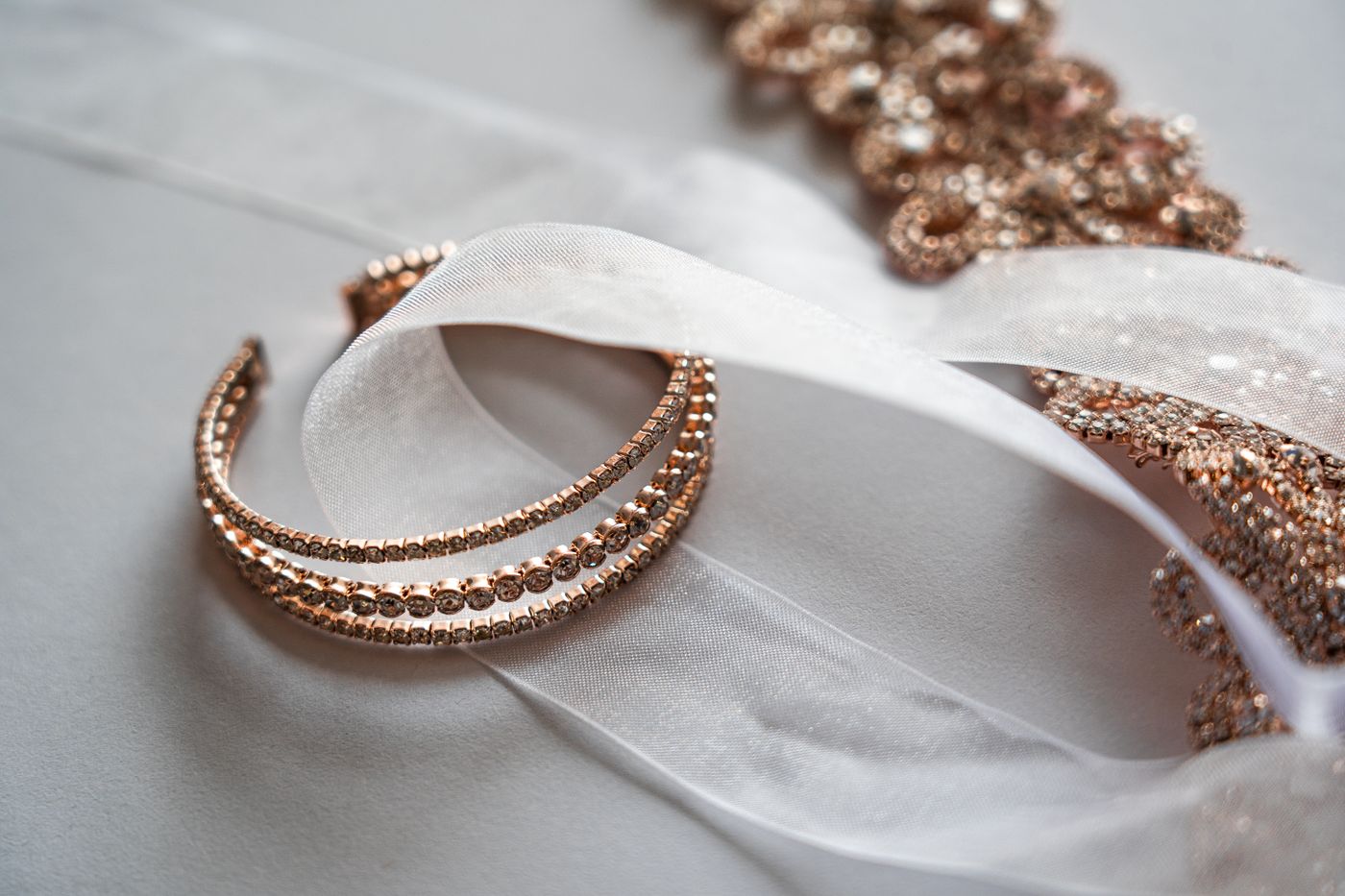 Gold and diamond jewelry appraised for a pawn loan in NYC