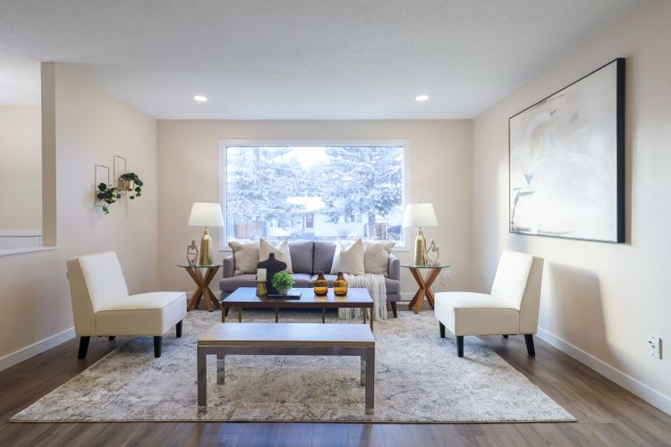 New infill home exterior on a Calgary inner-city street
