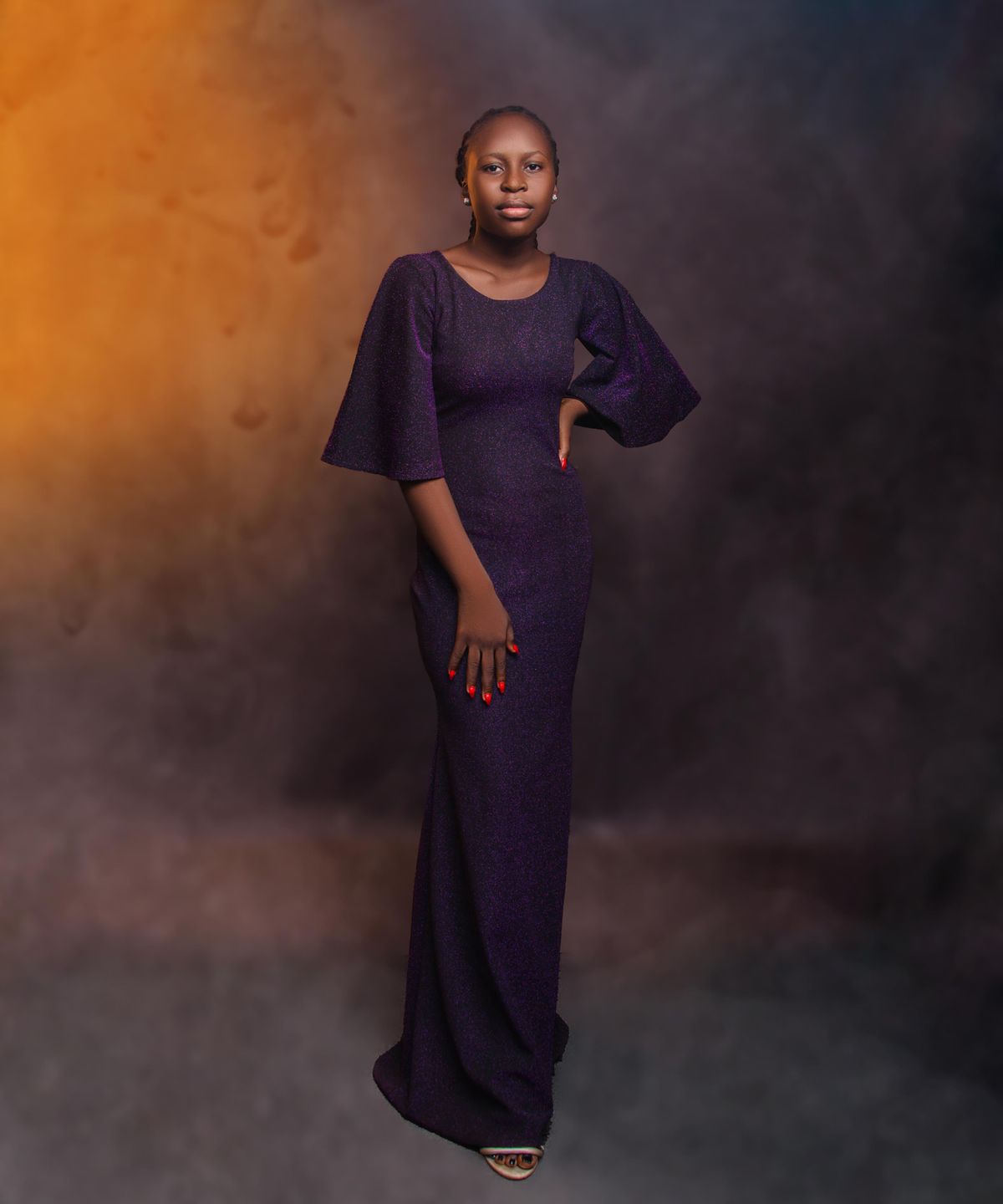 elegant purple formal dress option for curvy homecoming shoppers