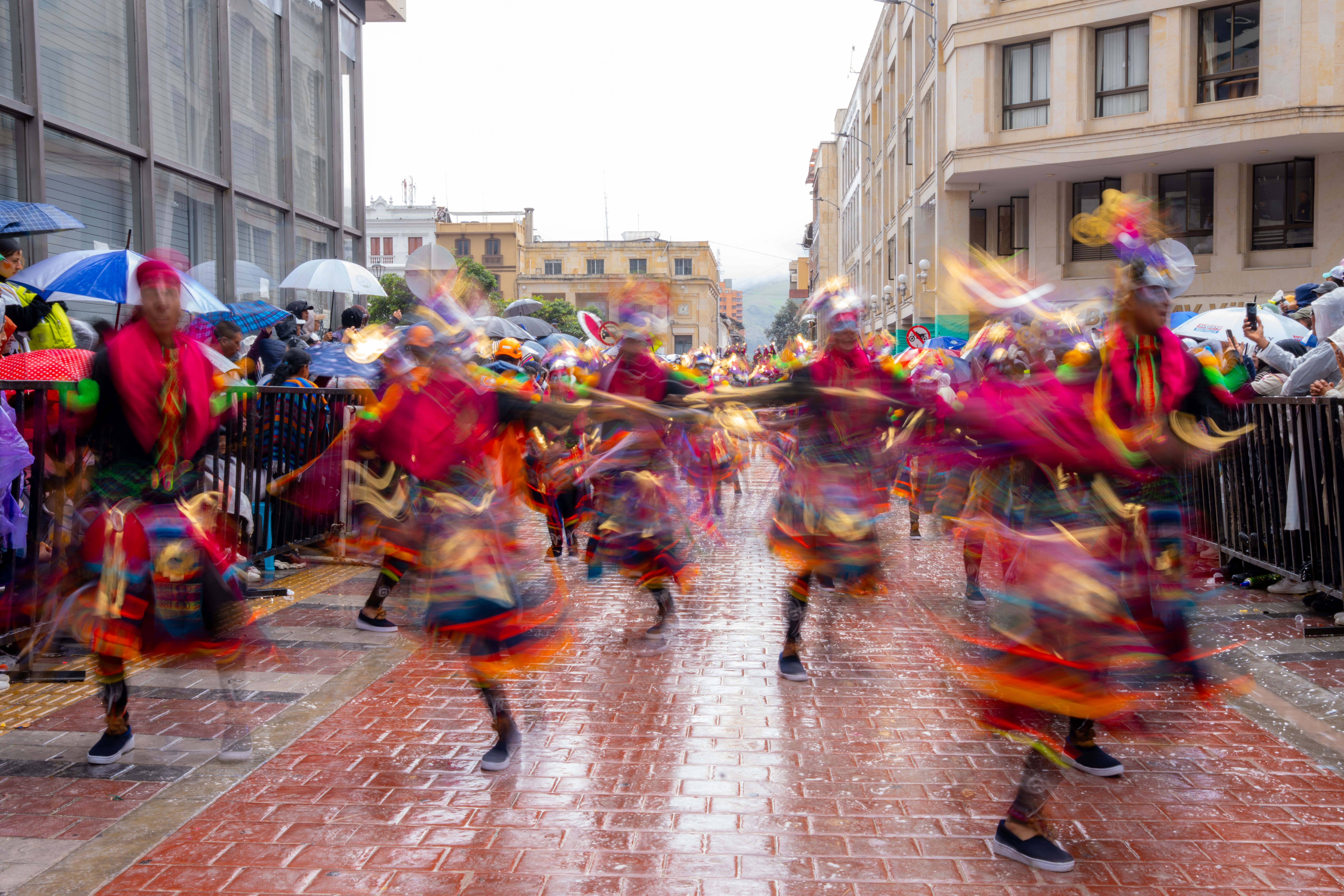 Vibrant Street Festival Parade with Dancers · Free Stock Photo