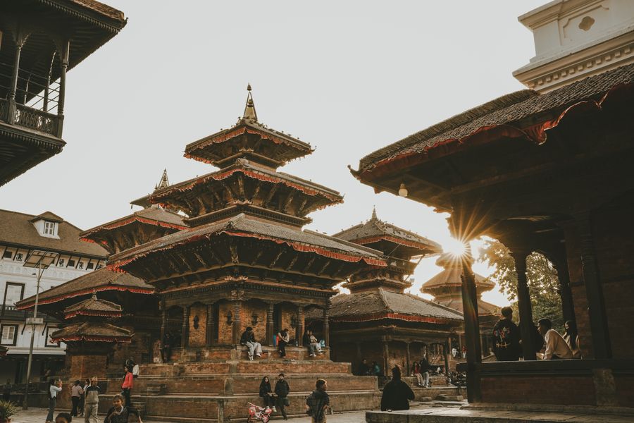 Patan Durbar Square at sunset