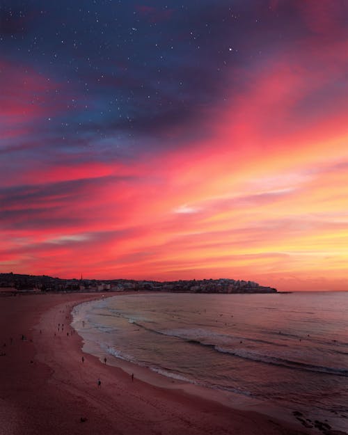 Colorful Sky over Sea at Dusk