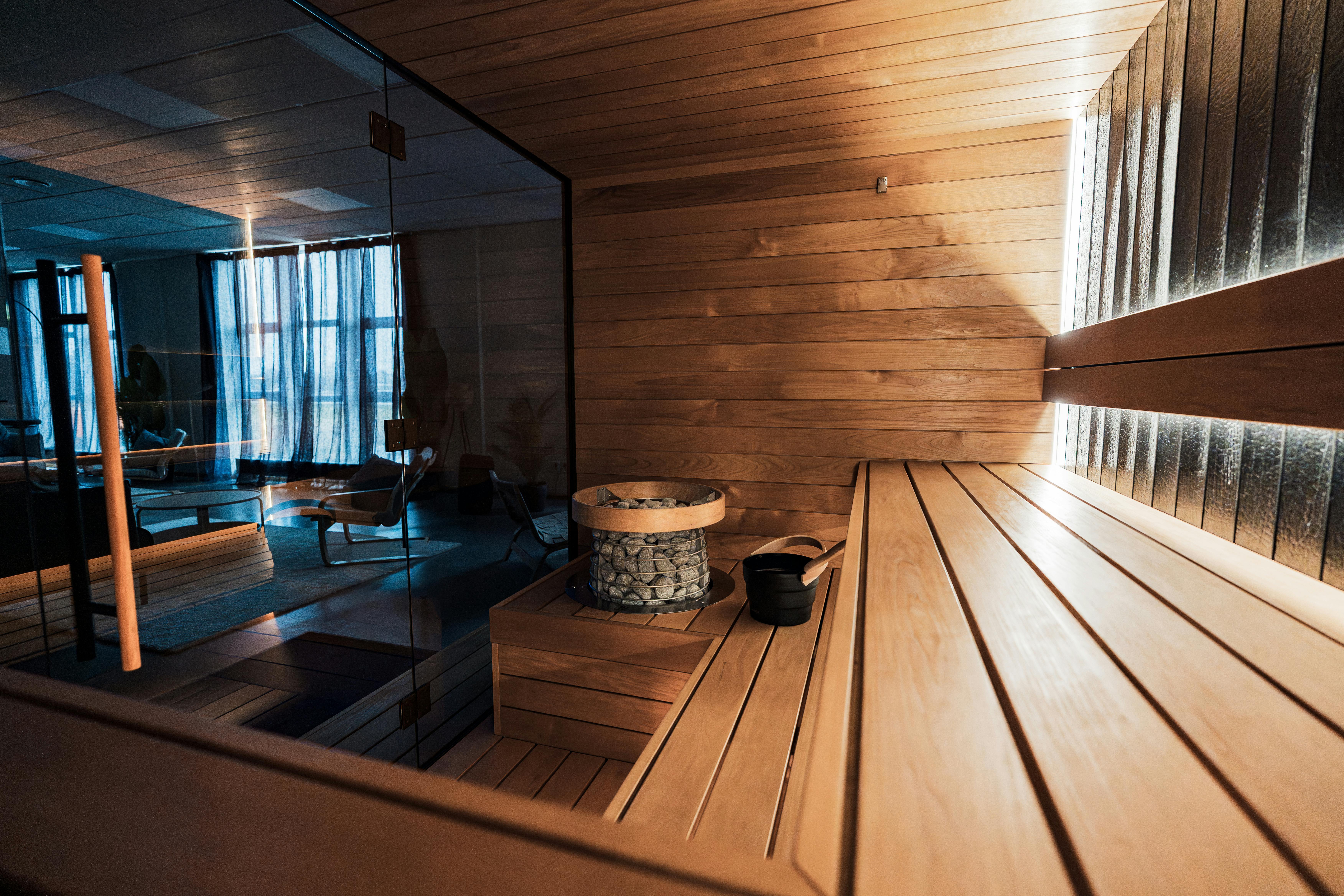 Luxurious indoor sauna