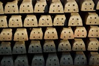 Abstract Pattern of Stacked Concrete Blocks