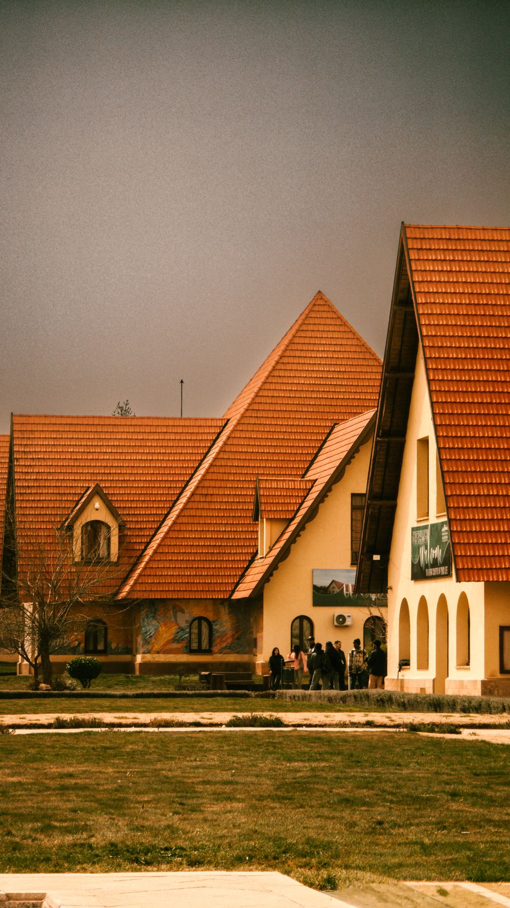 Tejados de pizarra de estilo alpino en Ifrane, Marruecos
