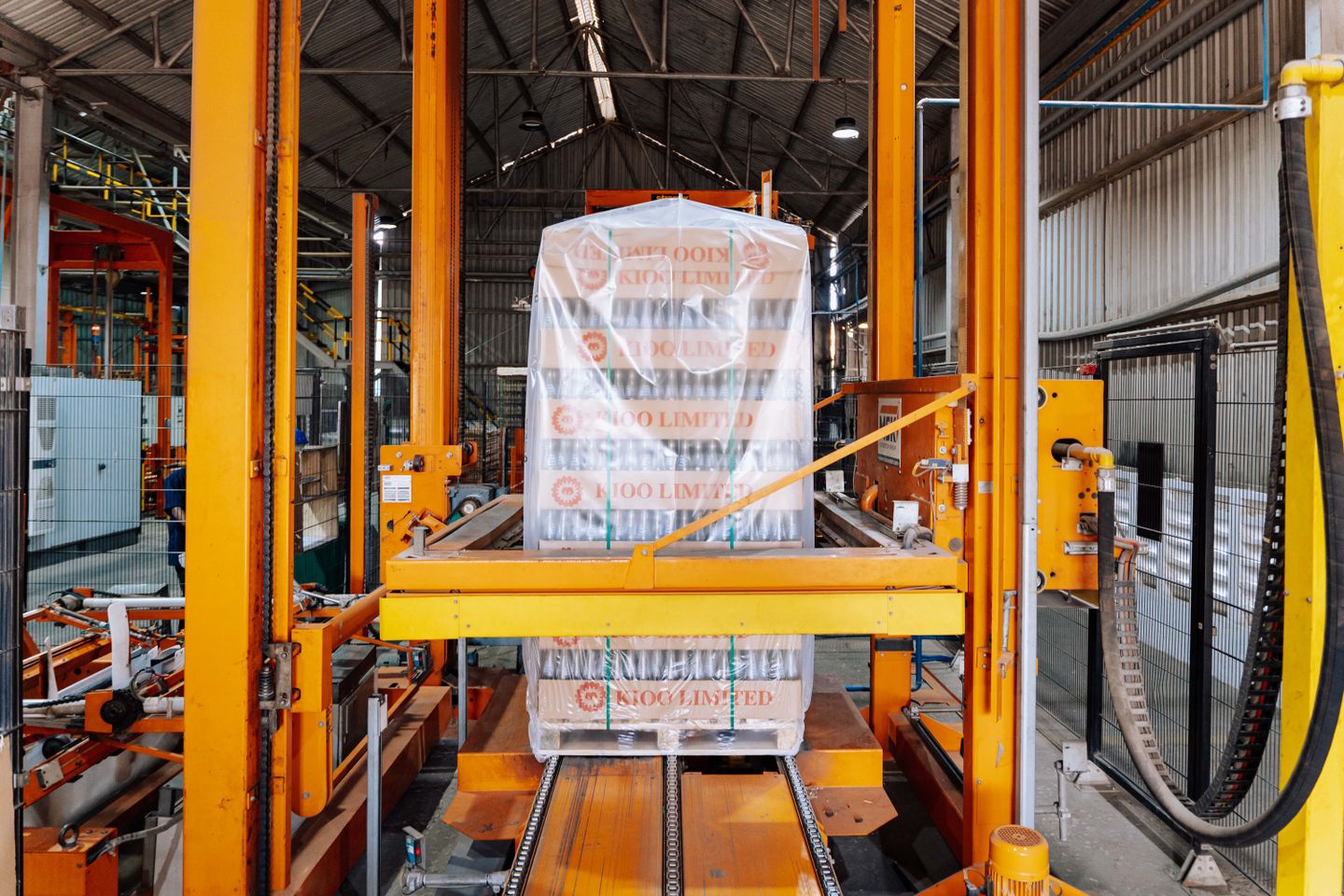Conveyor sections feeding a sortation point.