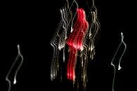 Abstract Light Trails on a Black Background