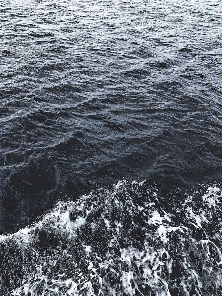 Rippled Surface Of Sea