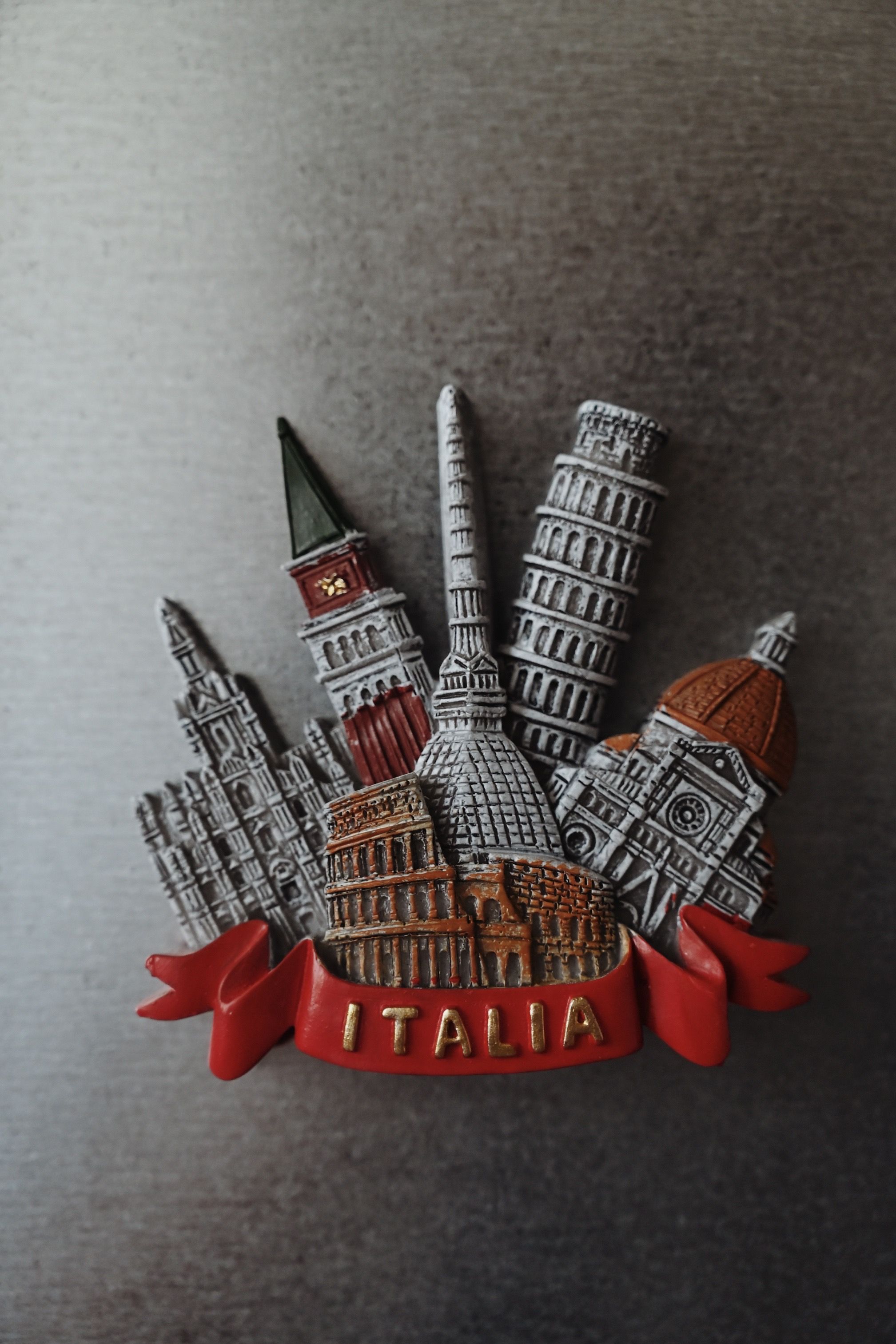 Italian Landmark Souvenir Magnet Featuring Iconic Structures · Free ...