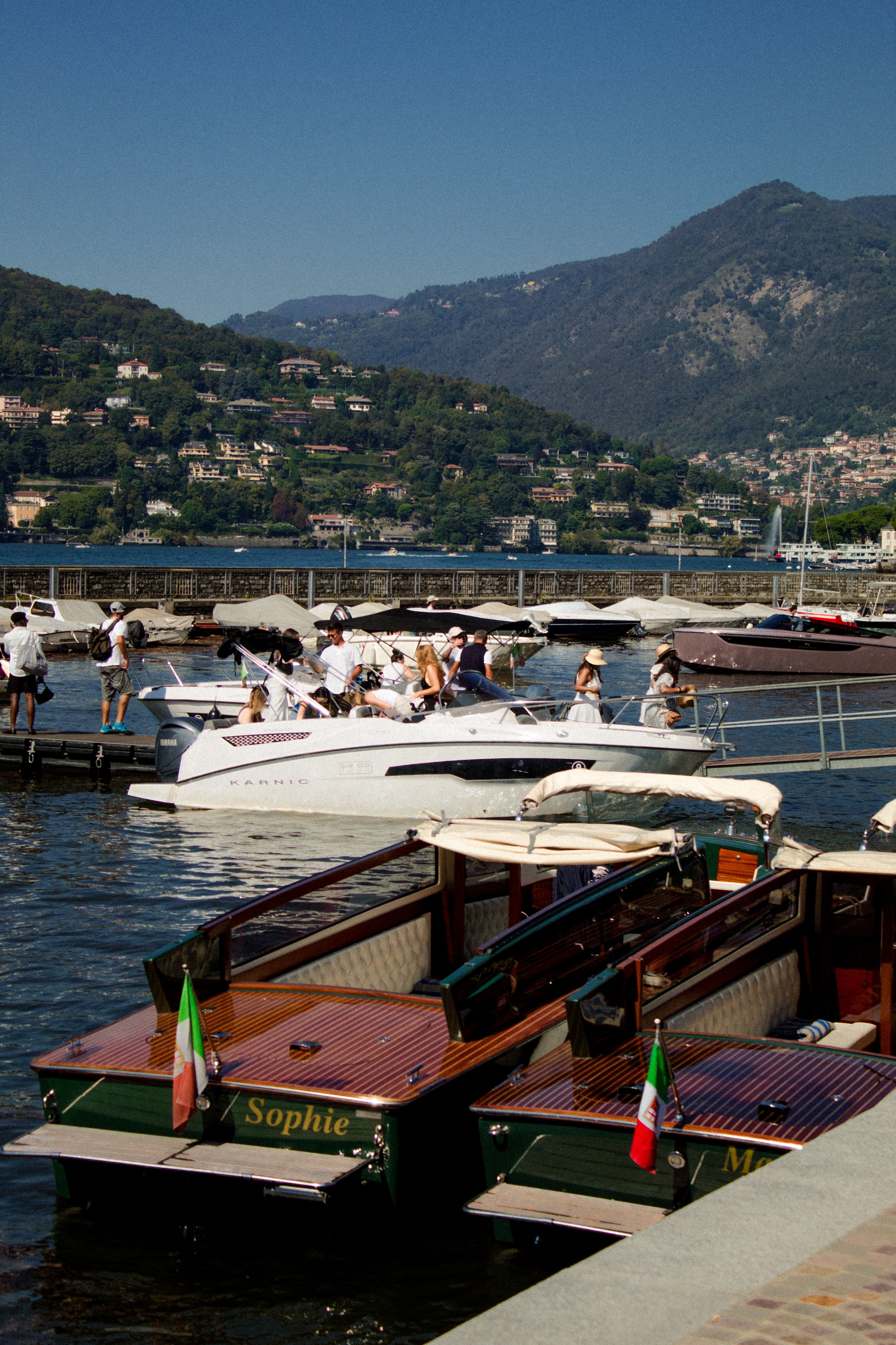 Luxurious Boats at Lake Como Marina · Free Stock Photo