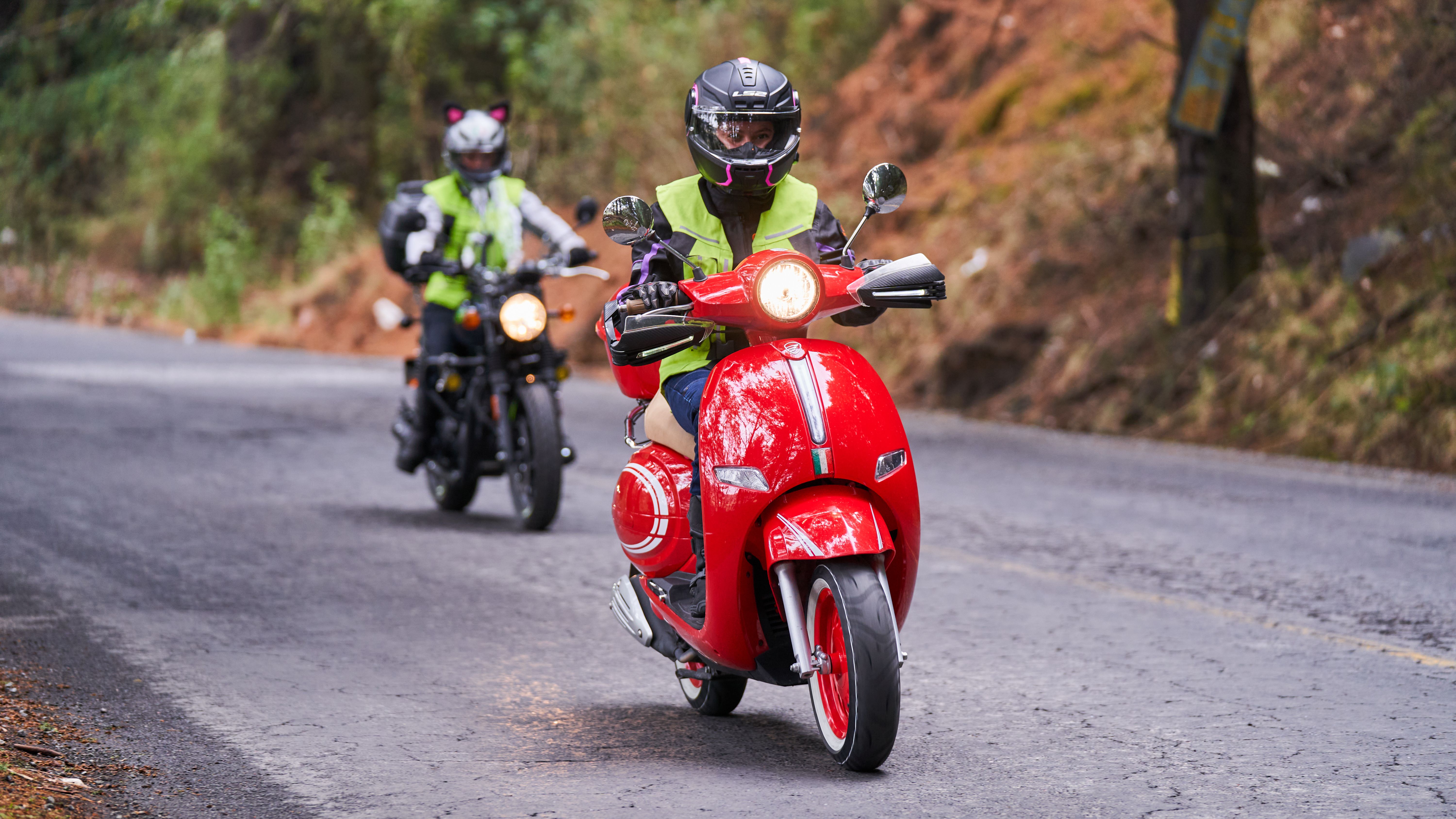 Two Motorcyclists Riding on Scenic Highway · Free Stock Photo