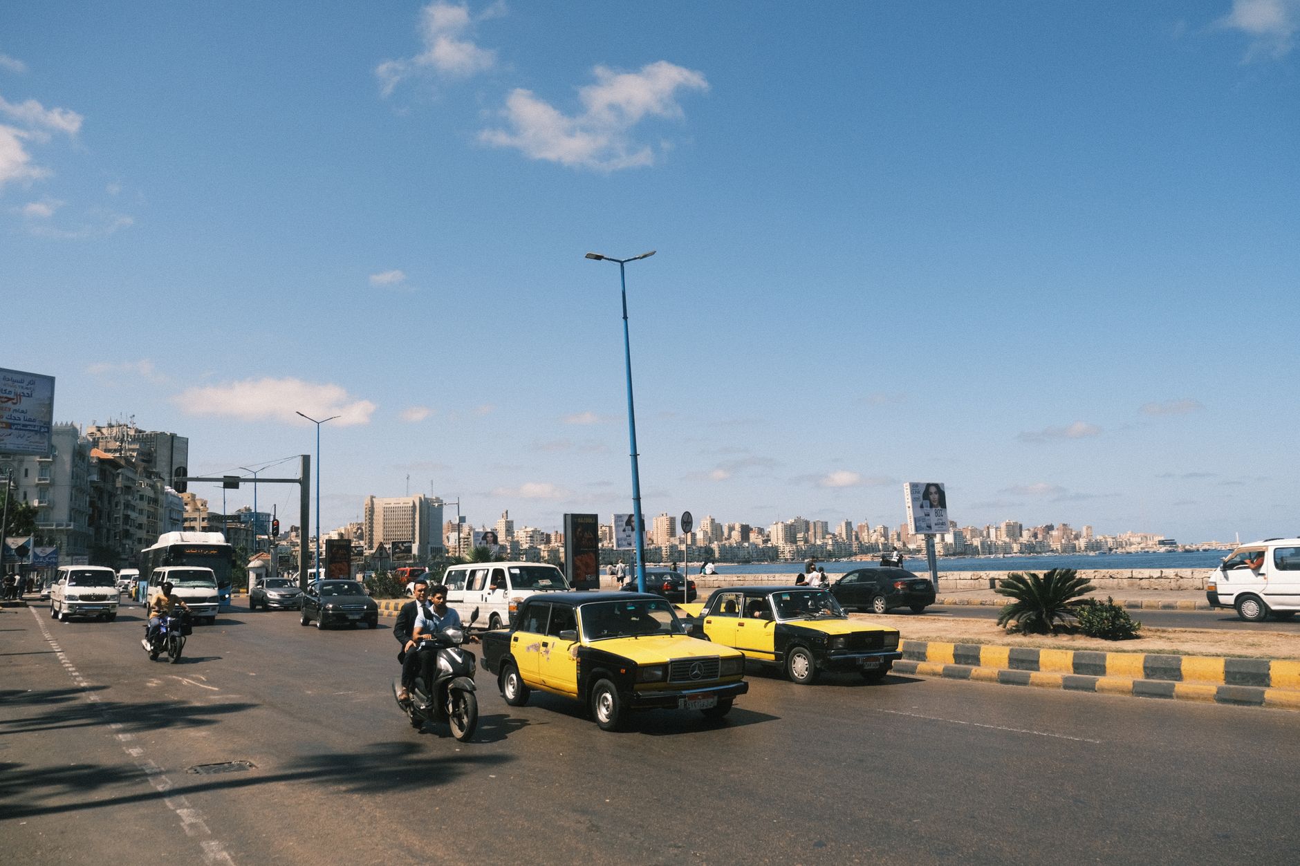alexandria egypt corniche seafood mediterranean promenade stanley bridge