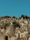 Charming Trulli Houses Under a Clear Sky