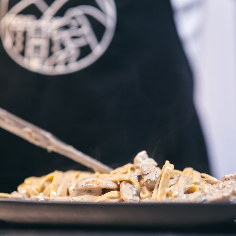 Creamy Mushroom and Thyme Manakish