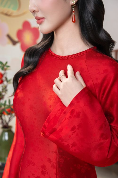 Elegant Woman in Traditional Red Dress · Free Stock Photo