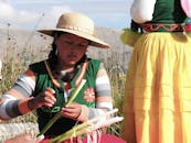 Traditional Andean Weaving Crafting Outdoors