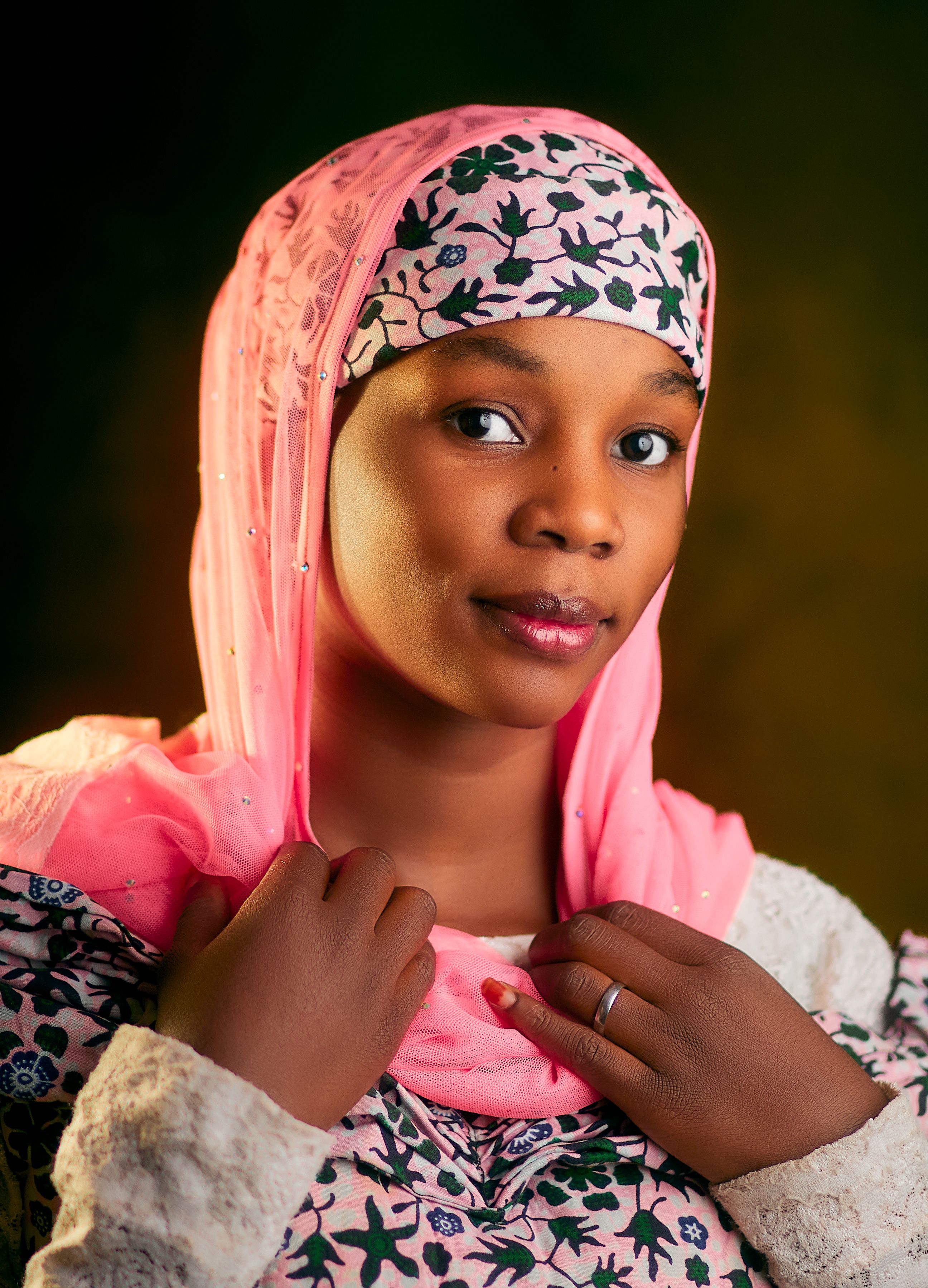 Portrait of Woman in Colorful Headscarf · Free Stock Photo