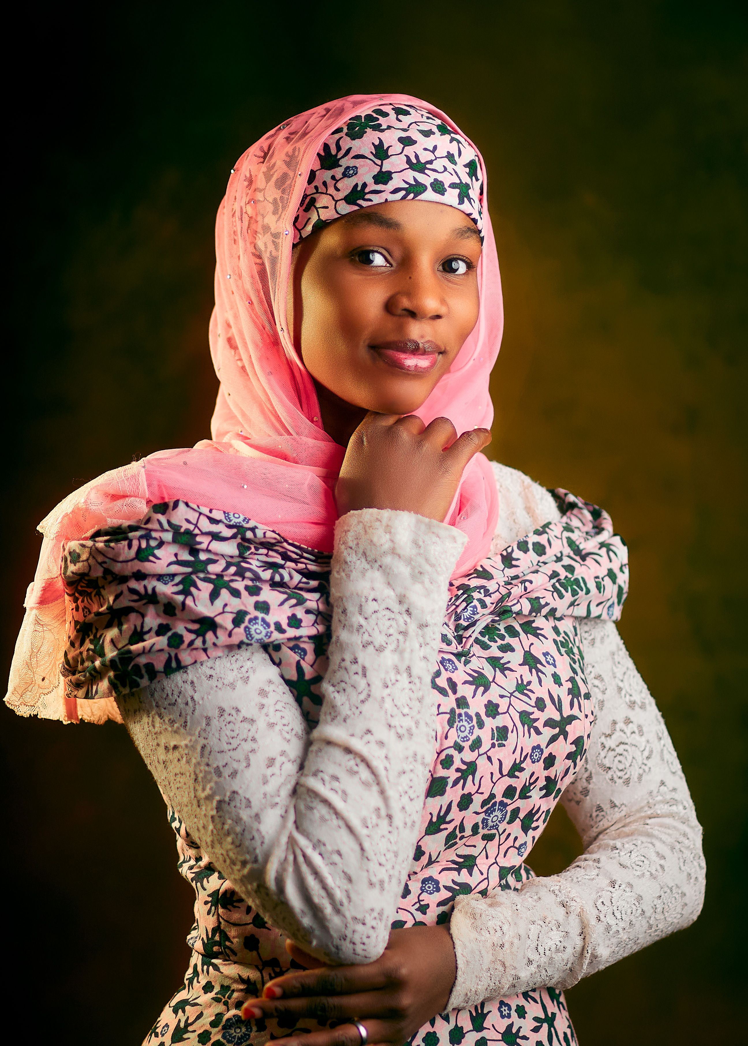 Elegant Portrait of Woman in Pink Hijab · Free Stock Photo