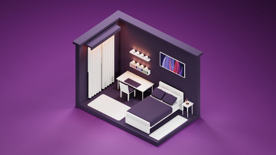3D floor plan rendering lofted bedroom open kitchen - tiny home plans 3D floor plan rendering lofted bedroom open kitchen - tiny home plans