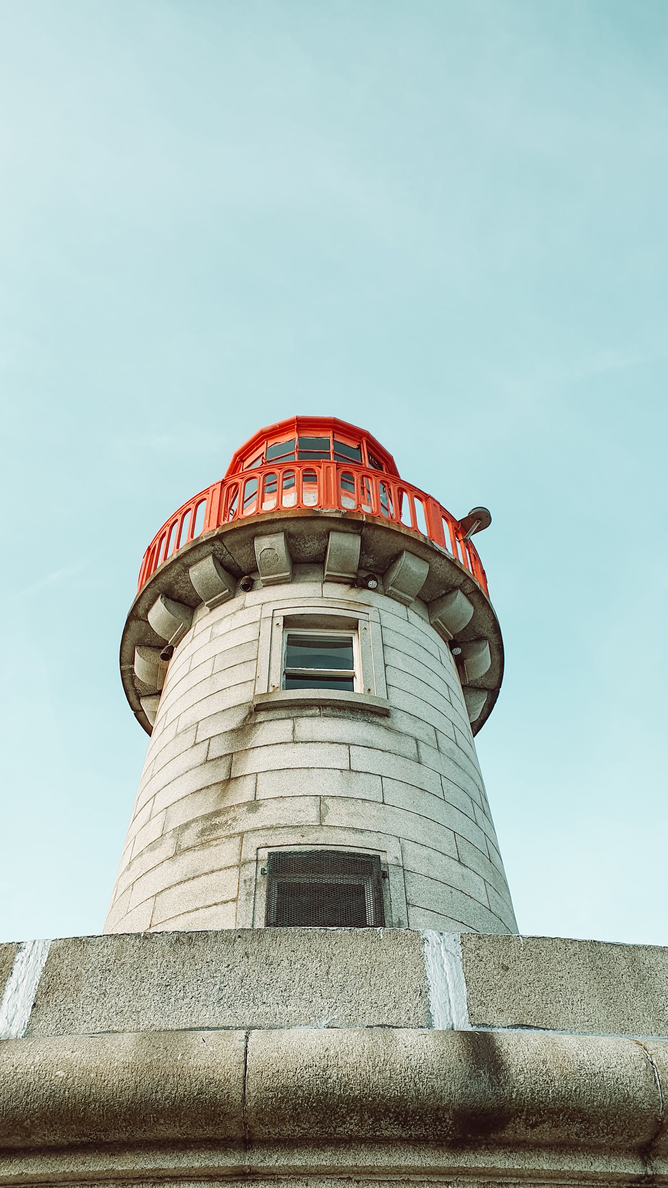 Iconic Red Lighthouse in Dublin, Ireland