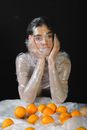 Woman Wrapped In Plastic