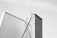 Black and White Minimalist Architecture Scene